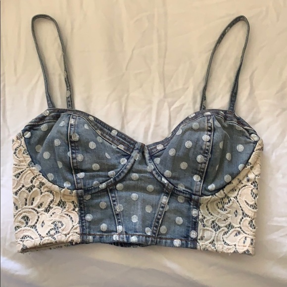 Guess Tops - Guess Bustier Jean Top